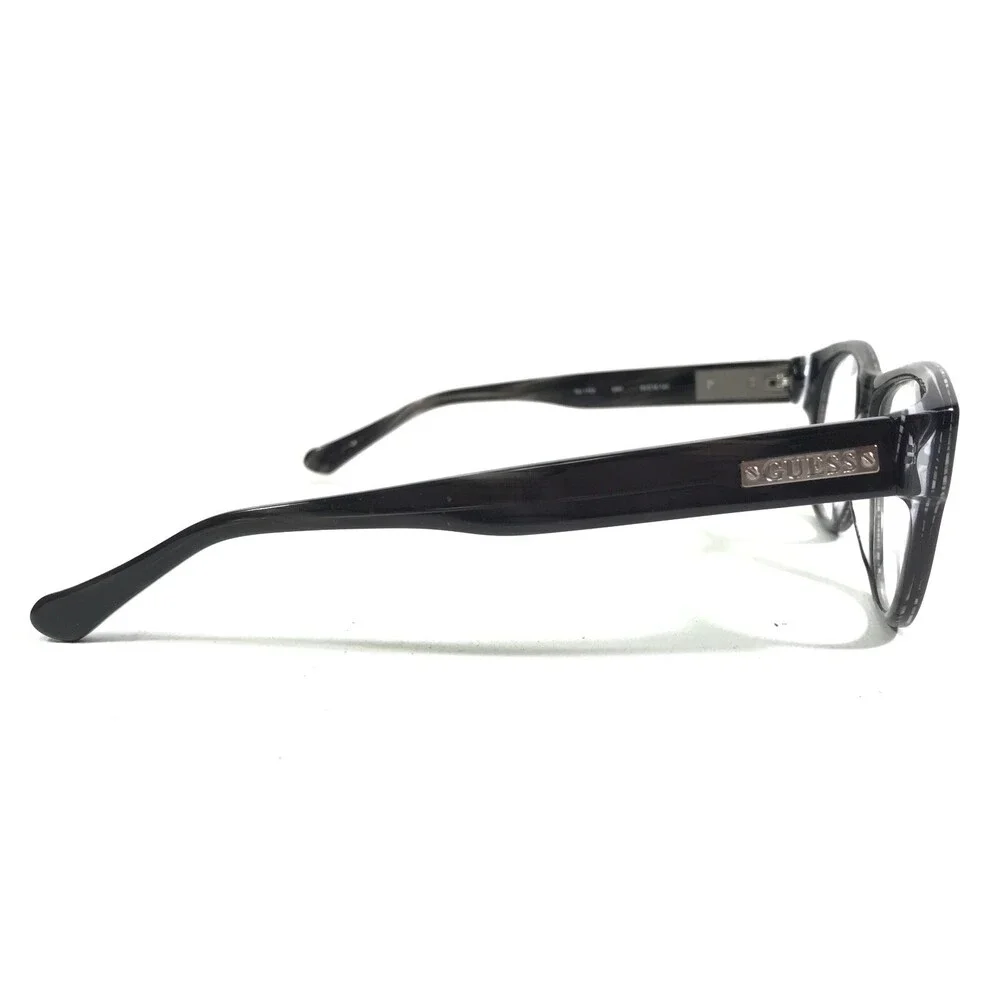 Guess Eyeglasses Frames GU1753 GRY Dark Purple Horn Round Full Rim 53-16-140